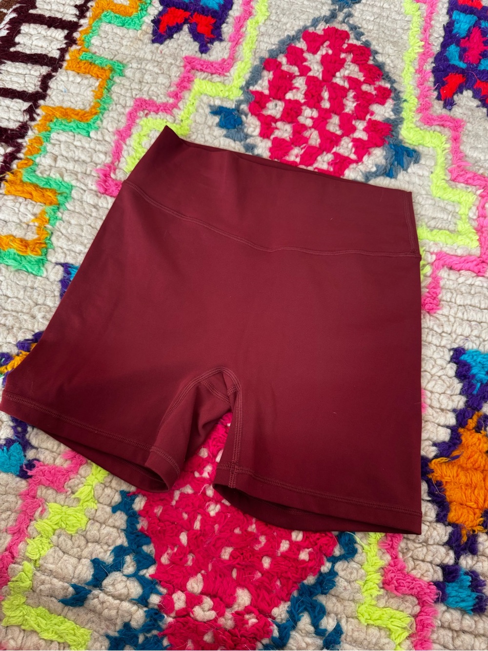 Form Sami Clarke High Waist Biker Shorts Burgundy M